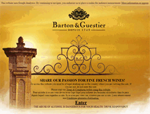 Tablet Screenshot of barton-guestier.com